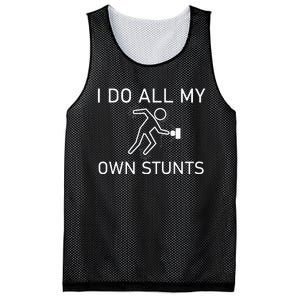 I Do All My Own Stunts Funny Electric Shock Gifts Mesh Reversible Basketball Jersey Tank