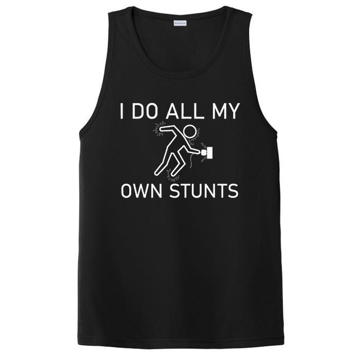 I Do All My Own Stunts Funny Electric Shock Gifts PosiCharge Competitor Tank