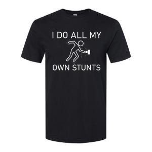 I Do All My Own Stunts Funny Electric Shock Gifts Softstyle CVC T-Shirt