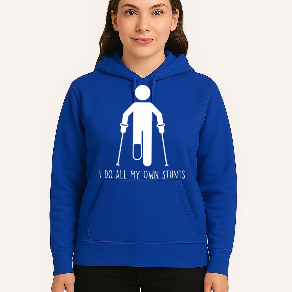 I Do All My Own Stunts Gift Get Well Gift Funny Injury Leg Gift Hoodie