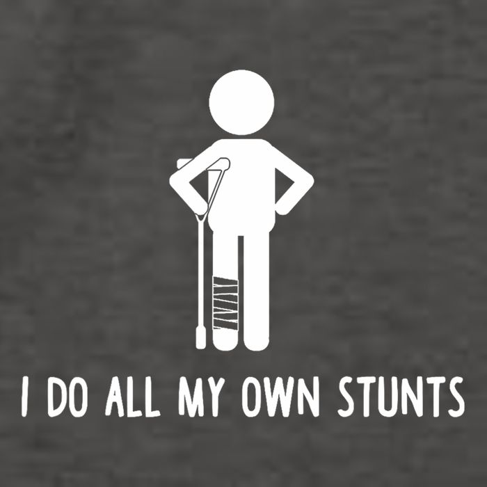 I Do All My Own Stunts Get Well Gift Funny Injury Leg Vector Backpack