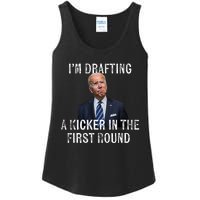 Im Drafting A Kicker In The 1st Round Joe Biden Funny Ladies Essential Tank