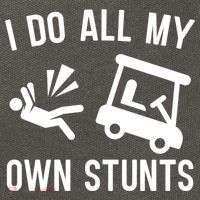 I Do All My Own Stunts For Golfers Gift Cotton Canvas Backpack