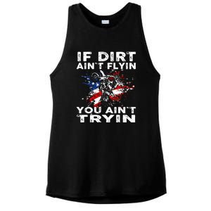 If Dirt Aint Flyin You Aint Tryin Dirtbike Motocros Ladies PosiCharge Tri-Blend Wicking Tank