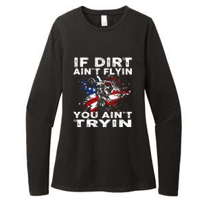 If Dirt Aint Flyin You Aint Tryin Dirtbike Motocros Womens CVC Long Sleeve Shirt