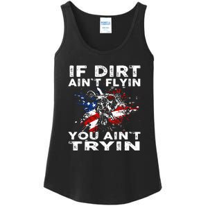 If Dirt Aint Flyin You Aint Tryin Dirtbike Motocros Ladies Essential Tank