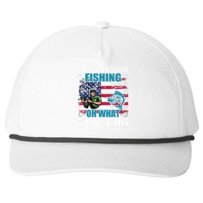 I Don't Always Go Fishing Cool Funny Fishing Design Snapback Five-Panel Rope Hat