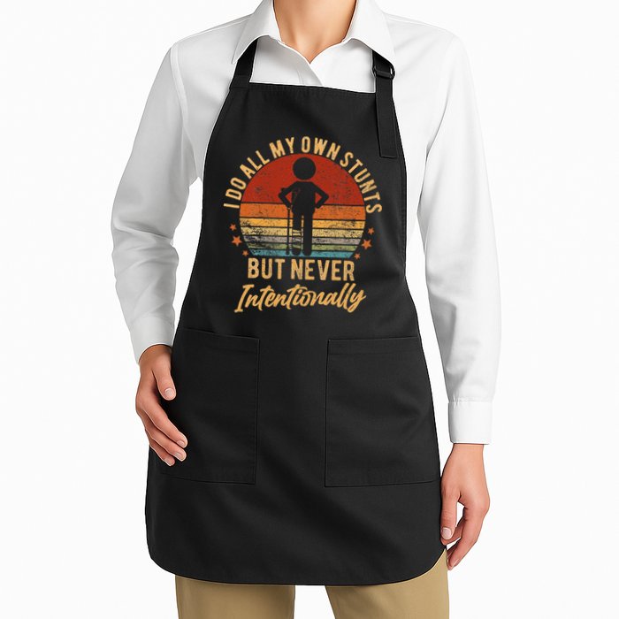 I Do All My Own Stunts But Never Intentionally Vintage Apron