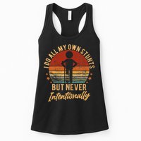 I Do All My Own Stunts But Never Intentionally Vintage Womens Tank Top