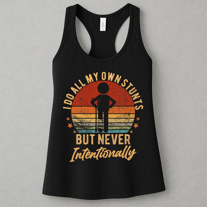 I Do All My Own Stunts But Never Intentionally Vintage Womens Tank Top