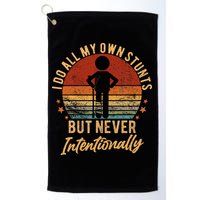 I Do All My Own Stunts But Never Intentionally Vintage Golf Towel