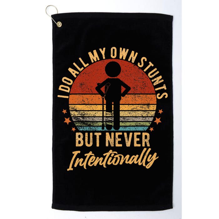 I Do All My Own Stunts But Never Intentionally Vintage Golf Towel