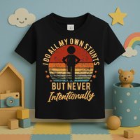 I Do All My Own Stunts But Never Intentionally Vintage Toddler T-Shirt