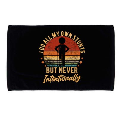 I Do All My Own Stunts But Never Intentionally Vintage Microfiber Hand Towel