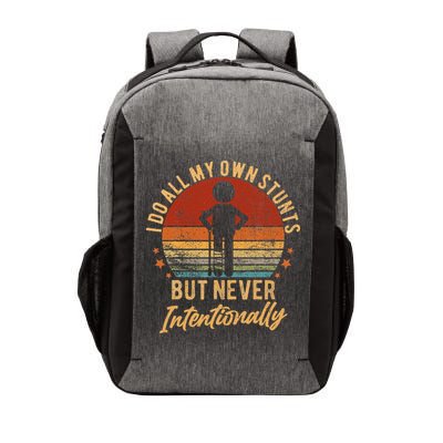 I Do All My Own Stunts But Never Intentionally Vintage Vector Backpack