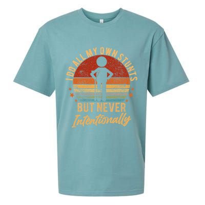 I Do All My Own Stunts But Never Intentionally Vintage Sueded Cloud Jersey T-Shirt