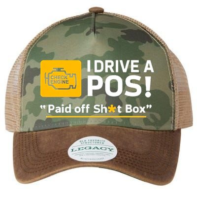 I Drive A Pos Paid Off Sht Box Legacy Tie Dye Trucker Hat