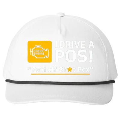 I Drive A Pos Paid Off Sht Box Snapback Five-Panel Rope Hat