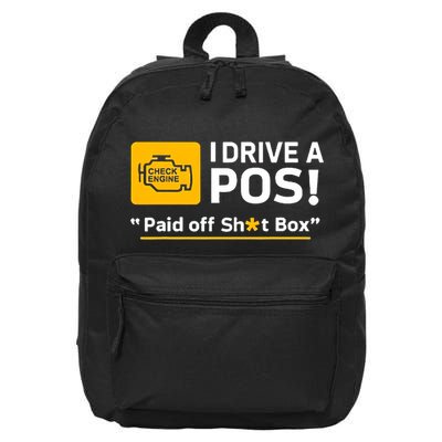 I Drive A Pos Paid Off Sht Box 16 in Basic Backpack
