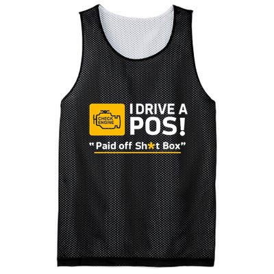I Drive A Pos Paid Off Sht Box Mesh Reversible Basketball Jersey Tank
