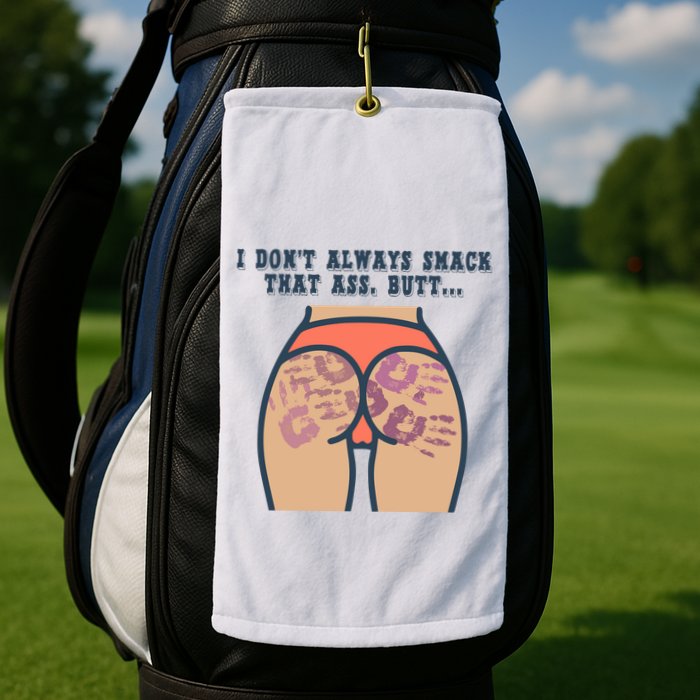 I DonT Always Smack That Ass Butt... Funny Bruised Butt Golf Towel