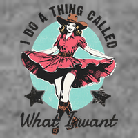 I Do A Thing Called What I Want Retro Cowboy Western 7-Panel Snapback Hat