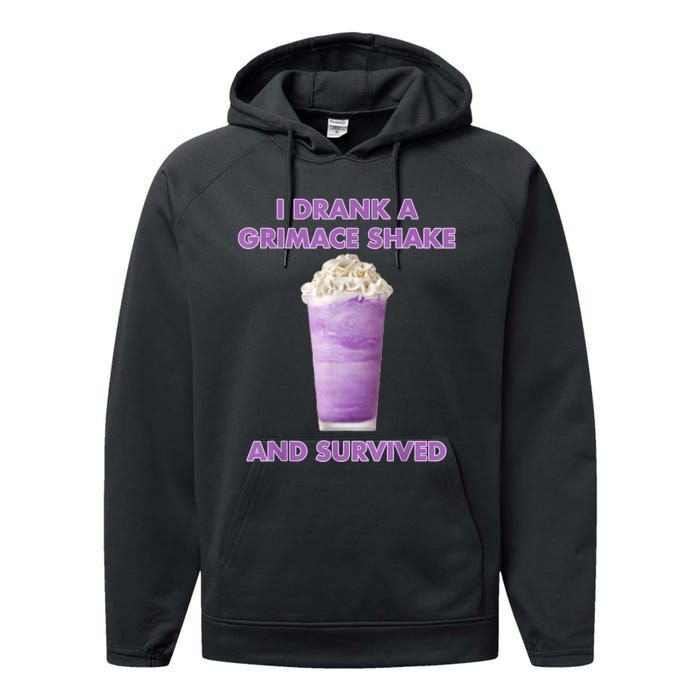 I Drank A Shake And Survived Performance Fleece Hoodie