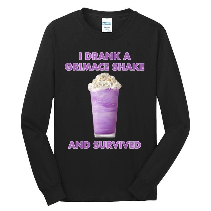 I Drank A Shake And Survived Tall Long Sleeve T-Shirt