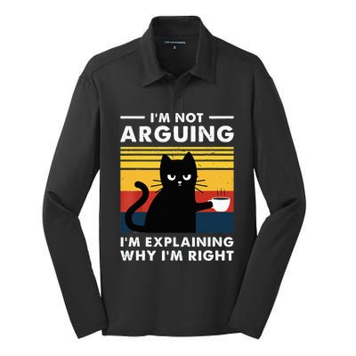 I don't argue I just explain why I'm right Funny Cat Silk Touch Performance Long Sleeve Polo