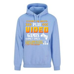 I Dont Alway Play Video Games Gift Gamer Eat Sleep Repeat Meaningful Gift Unisex Surf Hoodie