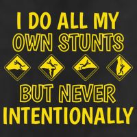 I Do All My Own Stunts Accident Prone Clumsy Get Well Funny Gift Microfiber Hand Towel
