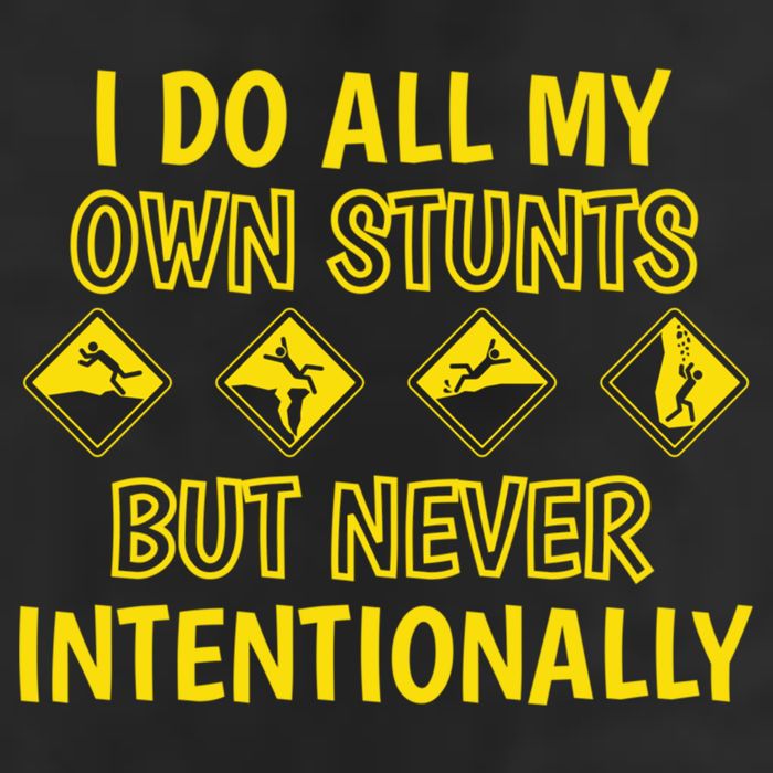 I Do All My Own Stunts Accident Prone Clumsy Get Well Funny Gift Microfiber Hand Towel