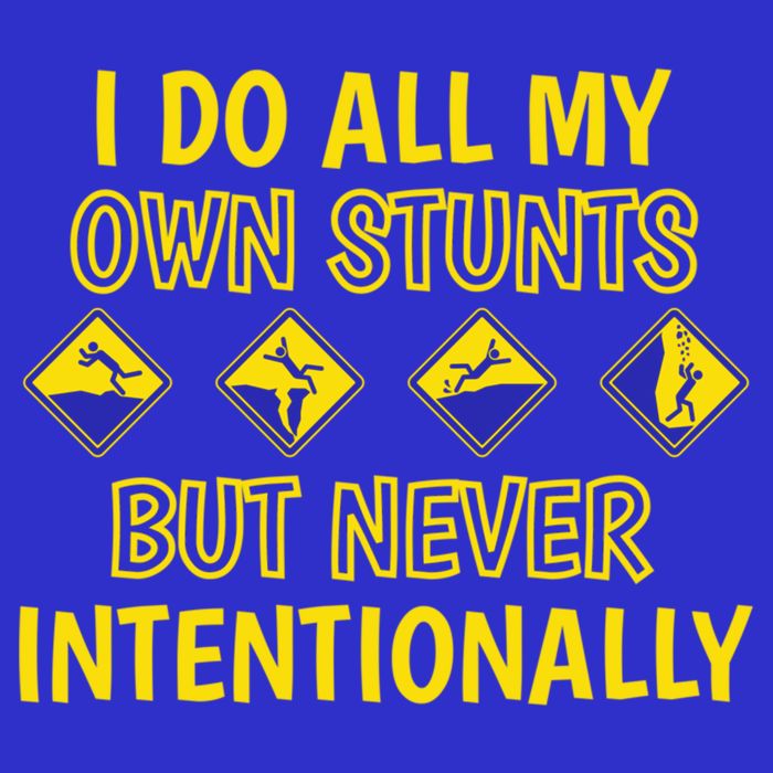 I Do All My Own Stunts Accident Prone Clumsy Get Well Funny Gift 16 in Basic Backpack