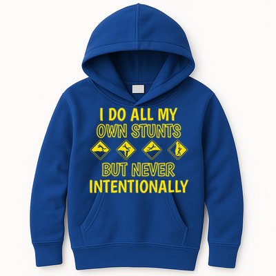 I Do All My Own Stunts Accident Prone Clumsy Get Well Funny Gift Kids Hoodie