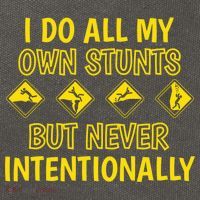 I Do All My Own Stunts Accident Prone Clumsy Get Well Funny Gift Cotton Canvas Backpack