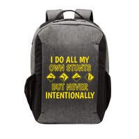 I Do All My Own Stunts Accident Prone Clumsy Get Well Funny Gift Vector Backpack