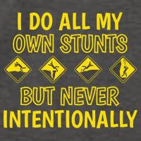 I Do All My Own Stunts Accident Prone Clumsy Get Well Funny Gift Vector Backpack