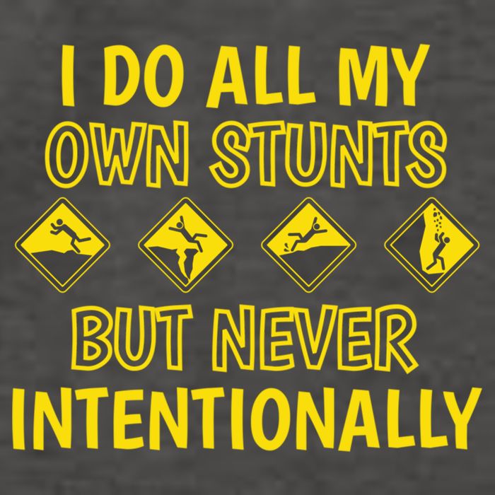 I Do All My Own Stunts Accident Prone Clumsy Get Well Funny Gift Vector Backpack