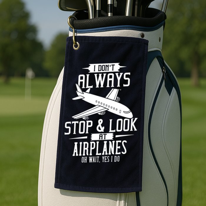I DonT Always Stop And Look At Airplanes Golf Towel