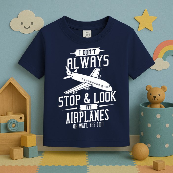 I DonT Always Stop And Look At Airplanes Toddler T-Shirt