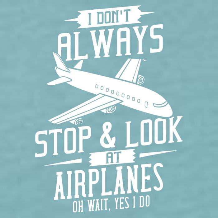 I DonT Always Stop And Look At Airplanes Sueded Cloud Jersey T-Shirt
