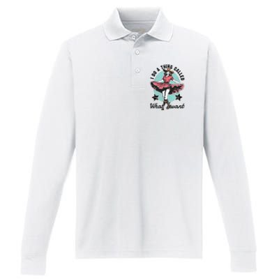 I Do A Thing Called What I Want Performance Long Sleeve Polo