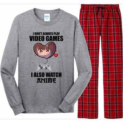 I Dont Always Play Video Games Funny Anime Gaming Gift Long Sleeve Pajama Set