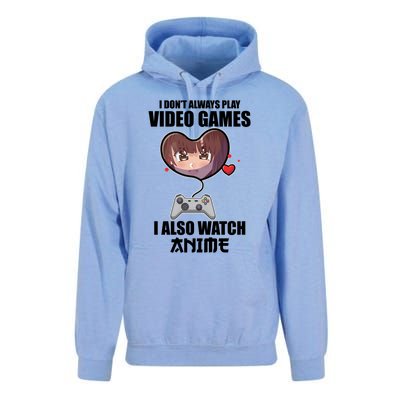 I Dont Always Play Video Games Funny Anime Gaming Gift Unisex Surf Hoodie