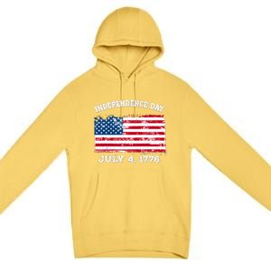 Independence Day American Flag Patriotic 1776 We The People Premium Pullover Hoodie