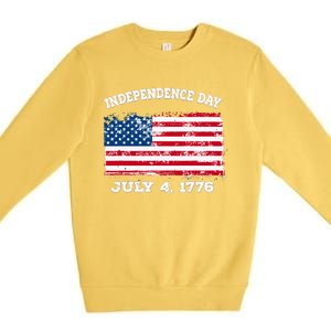 Independence Day American Flag Patriotic 1776 We The People Premium Crewneck Sweatshirt