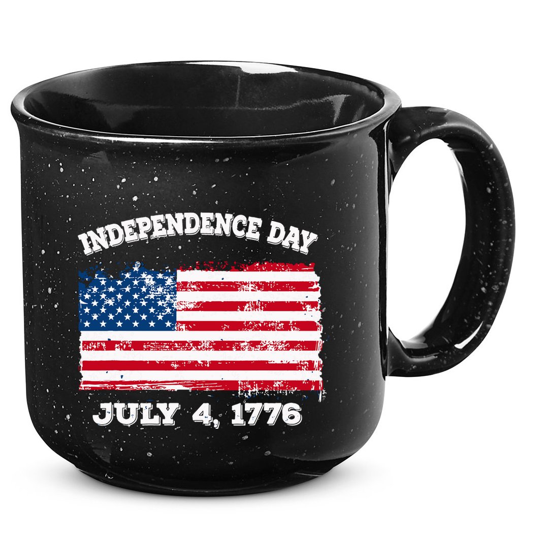 Independence Day American Flag Patriotic 1776 We The People 15oz Campfire Ceramic Mug