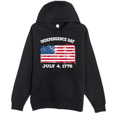 Independence Day American Flag Patriotic 1776 We The People Premium Pullover Hoodie