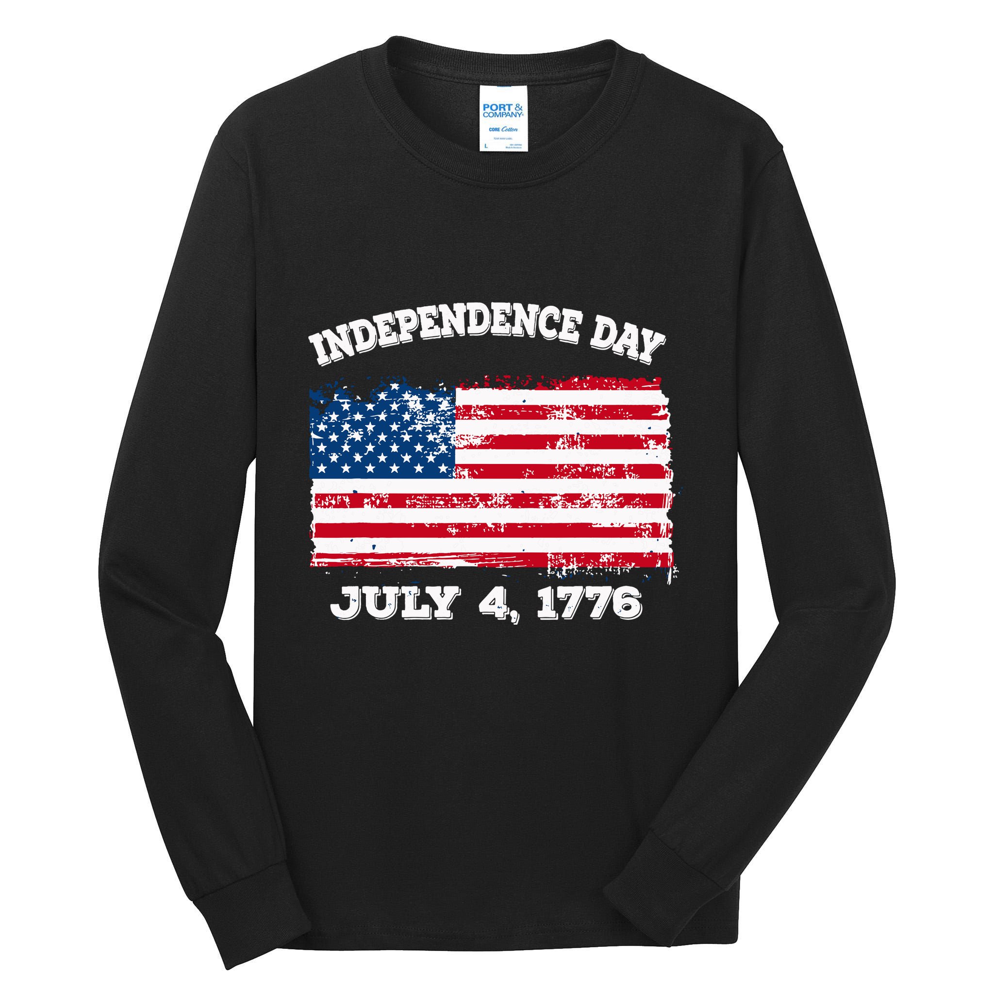 Independence Day American Flag Patriotic 1776 We The People Tall Long Sleeve T-Shirt