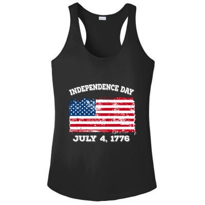Independence Day American Flag Patriotic 1776 We The People Ladies PosiCharge Competitor Racerback Tank